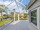Screened-in patio overlooking a canal with water views at 3523 52Nd W Ave, Bradenton, FL 34210