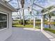 Screened patio with canal view and tiled floor at 3523 52Nd W Ave, Bradenton, FL 34210