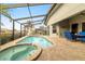 Relaxing pool and spa area with covered patio at 3607 Darin Dr, Punta Gorda, FL 33950