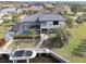 Private screened pool and spa with canal views at 3607 Darin Dr, Punta Gorda, FL 33950