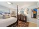 Charming bedroom with a post bed and ample closet space at 430 Beach Park Blvd, Venice, FL 34285
