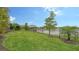 Backyard with grassy area and lake view at 4810 Sparkling Sea Ln, Bradenton, FL 34211