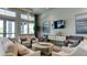 Comfortable community lounge with sofas and a coffee table at 4810 Sparkling Sea Ln, Bradenton, FL 34211