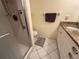 Clean bathroom with shower, toilet and granite vanity at 4869 Independence Dr # 4869, Bradenton, FL 34210