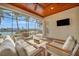 Spacious screened patio overlooking the water at 5125 Tidewater Preserve Blvd, Bradenton, FL 34208