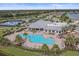 Aerial view of community pool and amenities at 6519 Rosehill Farm Run, Bradenton, FL 34211