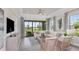 Bright and airy Gathering room featuring comfy seating and sliding glass doors leading to a patio at 10522 Eclipse St, Sarasota, FL 34241