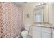 Clean bathroom with shower/tub combo and granite vanity at 1379 E Price Blvd, North Port, FL 34288
