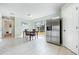 Dining area with sliding glass doors and view of backyard at 1379 E Price Blvd, North Port, FL 34288