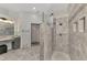 Large bathroom with walk-in shower and double vanity at 230 Vestavia Dr, Venice, FL 34292
