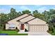 Attractive single-story home with a two-car garage and landscaped lawn at 2632 Averland Loop, North Port, FL 34287
