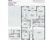 One-story floor plan with 3 bedrooms, 2 baths, and 2-car garage at 2664 Averland Loop, North Port, FL 34287