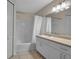 Clean bathroom with a shower/tub combo and updated vanity at 4122 Central Sarasota Pkwy # 1914, Sarasota, FL 34238