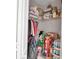 Large closet with shelving and hanging space for storage at 4122 Central Sarasota Pkwy # 1914, Sarasota, FL 34238