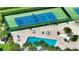 Resort-style amenities including tennis courts and pool at 4600 Gulf Of Mexico Dr # 206, Longboat Key, FL 34228