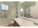 Clean bathroom with single sink vanity and shower/tub combo at 4716 Foxtail Dr, Parrish, FL 34219