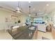 Open concept kitchen with island and lake views at 4716 Foxtail Dr, Parrish, FL 34219