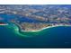 Wide aerial view of coastline and city at 5830 Midnight Pass Rd # 502, Sarasota, FL 34242