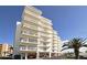 Condo building exterior showcasing architectural details at 5830 Midnight Pass Rd # 502, Sarasota, FL 34242