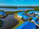 Aerial view of community near waterfront with lush landscape at 829 Audubon Dr # 829, Bradenton, FL 34209