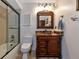 Bathroom with granite vanity and shower/tub combo at 829 Audubon Dr # 829, Bradenton, FL 34209