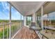 Relaxing screened balcony with water views and patio furniture at 829 Audubon Dr # 829, Bradenton, FL 34209