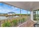 Enjoy water views from this screened balcony overlooking canal at 829 Audubon Dr # 829, Bradenton, FL 34209