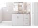 Modern bathroom with granite countertops and updated fixtures at 96 Tall Trees Ct, Sarasota, FL 34232
