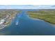 Aerial view of waterfront homes and community at 1275 Siesta Bayside Dr # 1275, Sarasota, FL 34242