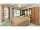 Bedroom with built-in wooden dresser and window seating at 17413 Pheasant Cir, Port Charlotte, FL 33948