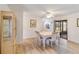 Charming dining area with wood-look floors and built-in hutch at 20096 Tappan Zee Dr, Port Charlotte, FL 33952