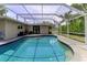 Refreshing kidney-shaped pool under screened patio at 2502 Alpine Ave, Sarasota, FL 34239