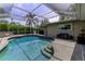 Relaxing kidney-shaped pool with covered patio at 2502 Alpine Ave, Sarasota, FL 34239