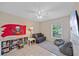 Fun game room with a couch, bean bag chairs, and plenty of board games at 3712 62Nd E Ave, Bradenton, FL 34203