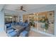 Outdoor patio with seating area and view of the living room at 3712 62Nd E Ave, Bradenton, FL 34203