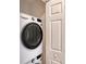 Stackable LG washer and dryer in closet at 4230 Castlebridge Ln # 1821, Sarasota, FL 34238