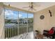 Peaceful screened balcony overlooks community amenities at 4230 Castlebridge Ln # 1821, Sarasota, FL 34238