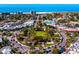 Aerial view of St. Armands Circle, showing shops and park at 475 Benjamin Franklin Dr # 215, Sarasota, FL 34236
