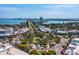Aerial view of St. Armands Circle, showing shops and park at 475 Benjamin Franklin Dr # 215, Sarasota, FL 34236