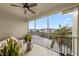 Relaxing screened balcony with outdoor seating and water view at 1000 San Lino Cir # 1032, Venice, FL 34292