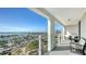 Enjoy the amazing water and city views from this condominium's spacious balcony at 101 S Gulfstream Ave # 16J, Sarasota, FL 34236