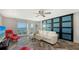 Bright open living room featuring sliders to the balcony with gorgeous water views at 101 S Gulfstream Ave # 16J, Sarasota, FL 34236