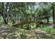 Wooden footbridge over a creek, shaded by moss-draped trees at 10916 Copperlefe Dr, Bradenton, FL 34212