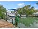 Private boat dock with lift and access to waterway at 115 Edmondson Ave, Sarasota, FL 34242