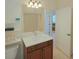 Bathroom with vanity, mirror, and toilet at 12338 Lavender Loop, Bradenton, FL 34212