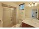 Clean bathroom with shower, toilet and vanity at 12338 Lavender Loop, Bradenton, FL 34212