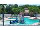 Resort-style pool with water features and a slide at 12338 Lavender Loop, Bradenton, FL 34212