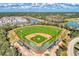 Aerial view of a well-maintained baseball field at 16257 S Port Harbor Blvd, Port Charlotte, FL 33953
