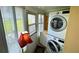 Convenient laundry area with stackable washer and dryer at 289 Bainbridge Dr, Nokomis, FL 34275
