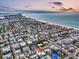 Property location shown in aerial view near beach at 306 66Th St, Holmes Beach, FL 34217